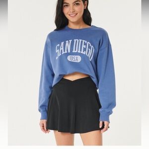 NEW Black Hollister Knit Mini Skort